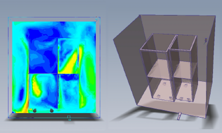 As part of decontamination modeling, Primaira created this simulation of flows in a medical sterilizer